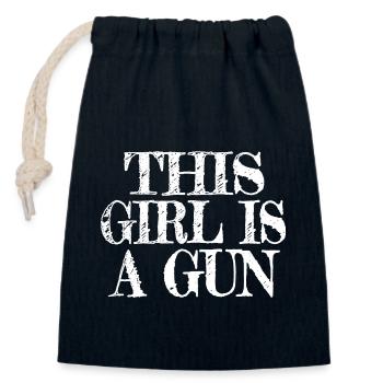 women blackhistory funny sayings equal rights cats - Closable cotton gift bag (14x20cm) - navy - Front