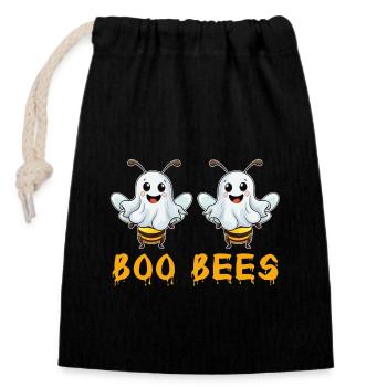 Boo Bees Halloween Costume Abeilles Fantômes Drôle - Sac cadeau en coton avec cordon (14 x 20 cm) - noir - Devant