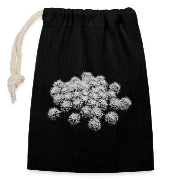 Feux d’artifice de fleurs - Sac cadeau en coton avec cordon (14 x 20 cm) - noir - Devant