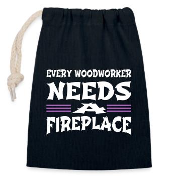 arboriculture funny craftsmen design cutter quote - Closable cotton gift bag (14x20cm) - navy - Front
