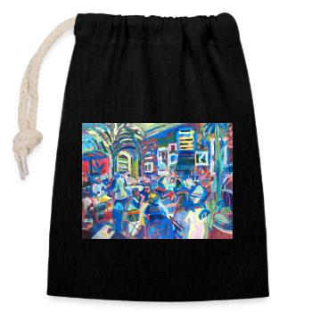 The air in your pupils - Closable cotton gift bag (14x20cm) - black - Front