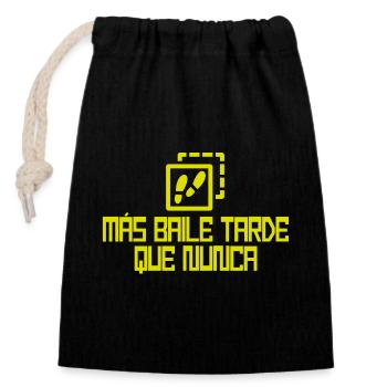 habillé pour danser - Sac cadeau en coton avec cordon (14 x 20 cm) - noir - Devant