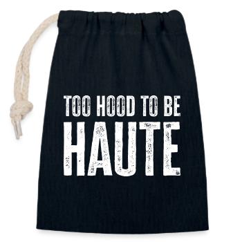 Too Hood to be Haute Urban Design - Perfektes Geschenk - Verschließbarer Geschenkbeutel aus Baumwolle (14x20cm) - Navy - Vorne