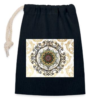 2 6 Original - Verschließbarer Geschenkbeutel aus Baumwolle (14x20cm) - Navy - Vorne