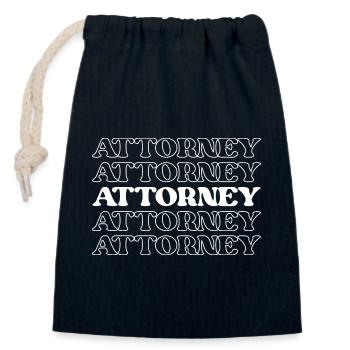Attorney Counsel Advocate Legal Representative - Closable cotton gift bag (14x20cm) - navy - Front