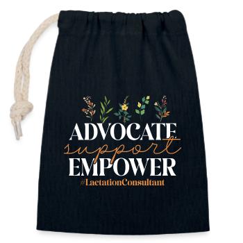 Stillberaterin Laktationsberaterin IBCLC - Verschließbarer Geschenkbeutel aus Baumwolle (14x20cm) - Navy - Vorne