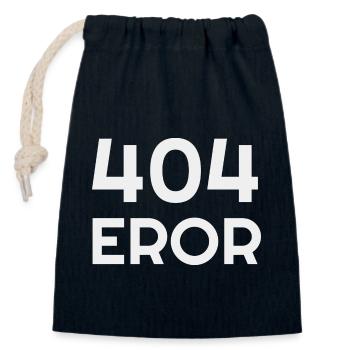 404 Error - Closable cotton gift bag (14x20cm) - navy - Front