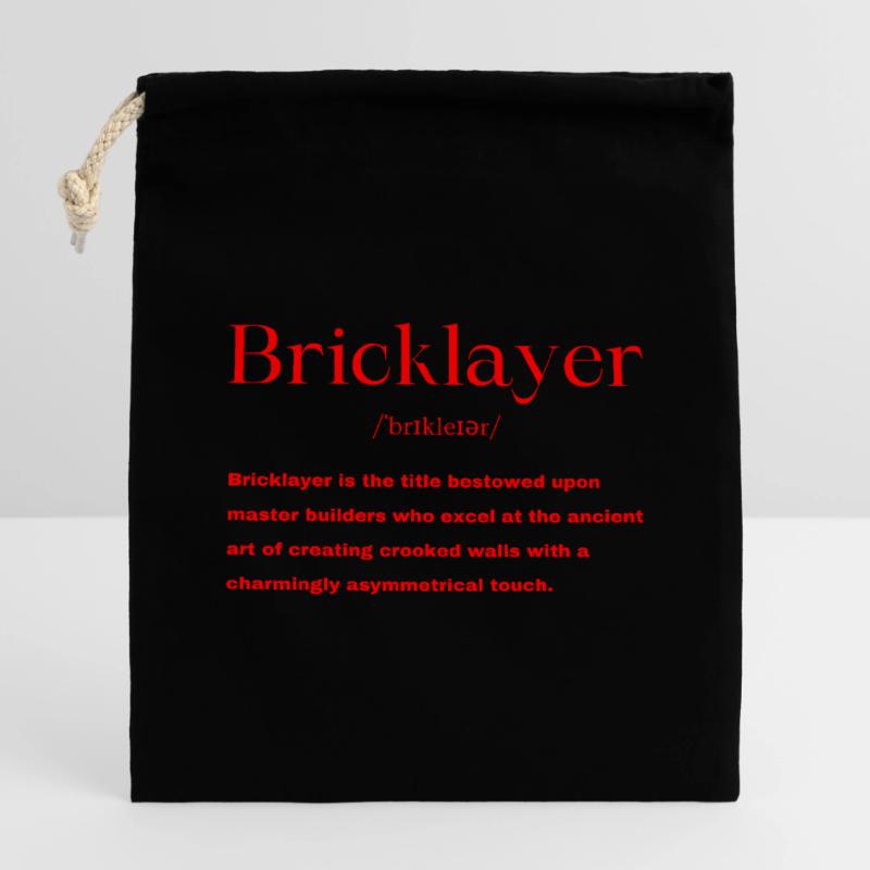 Bricklayer Closable cotton gift bag (14x20cm)