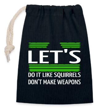 quote statement funny sayings peace for paris - Closable cotton gift bag (14x20cm) - navy - Front