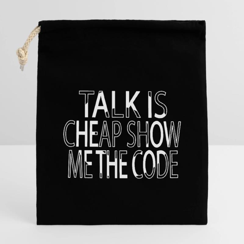 hack out computer science funny bday cool fun Verschließbarer Geschenkbeutel aus Baumwolle (14x20cm)