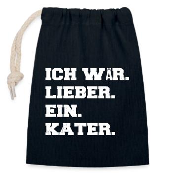 bday geschenk hauskatze falbkatze miezekatze - Verschließbarer Geschenkbeutel aus Baumwolle (14x20cm) - Navy - Vorne