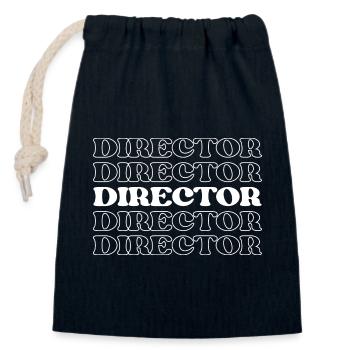Regisseur, Filmemacher, Leiter, Chef - Verschließbarer Geschenkbeutel aus Baumwolle (14x20cm) - Navy - Vorne