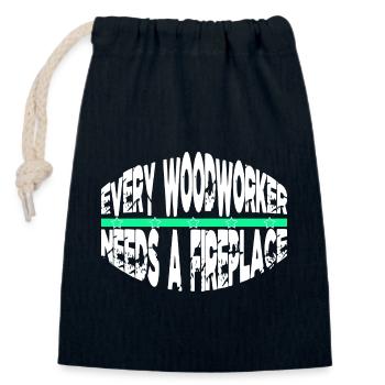 logging woodcutter carpenter funny tshirts jokes - Verschließbarer Geschenkbeutel aus Baumwolle (14x20cm) - Navy - Vorne
