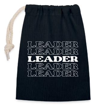 Leiter Leiter Leiter Vorgesetzter Manager - Verschließbarer Geschenkbeutel aus Baumwolle (14x20cm) - Navy - Vorne