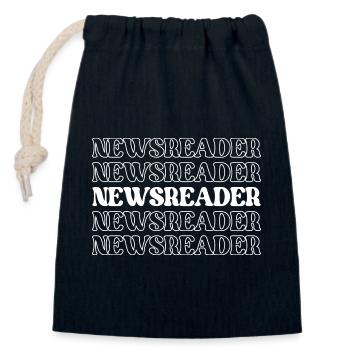 Nachrichtensprecher Moderator Moderator Reporter Nachrichtensprecher - Verschließbarer Geschenkbeutel aus Baumwolle (14x20cm) - Navy - Vorne