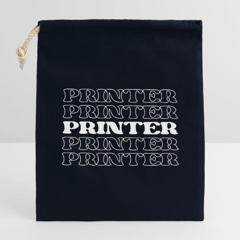 Printer Press Operator Typesetter Print Worker Closable cotton gift bag (14x20cm)