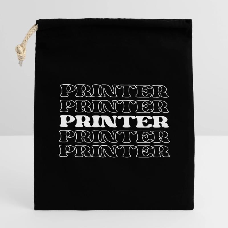 Printer Press Operator Typesetter Print Worker Closable cotton gift bag (14x20cm)