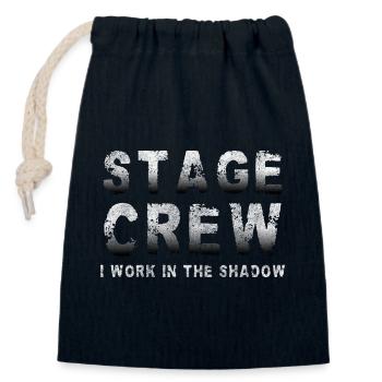 Actrice, Épique, Technicienne - Sac cadeau en coton avec cordon (14 x 20 cm) - bleu marine - Devant