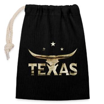 Texas, États-Unis, Amérique, Voyage, États-Unis, Symbole, Houston - Sac cadeau en coton avec cordon (14 x 20 cm) - noir - Devant