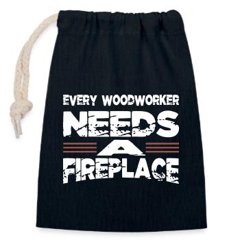 woodcutter felling quote birthday present - Verschließbarer Geschenkbeutel aus Baumwolle (14x20cm) - Navy - Vorne
