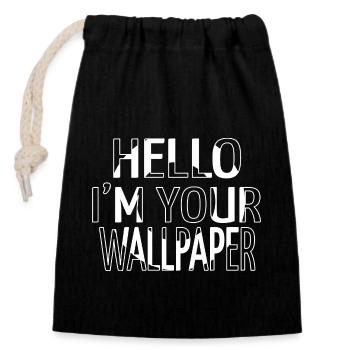 Amusant Anonyme Masque Programmation Geek Blagues - Sac cadeau en coton avec cordon (14 x 20 cm) - noir - Devant