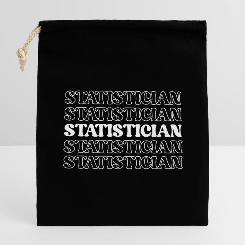 Statistician Stat Expert Data Analyst Numbers Closable cotton gift bag (14x20cm)