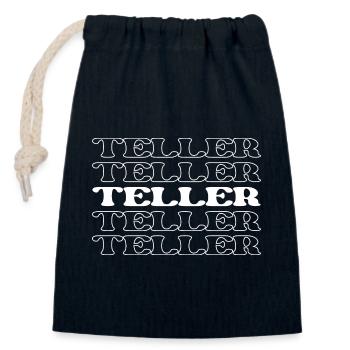 Kassierer Bankangestellter Kassierer Banker Geldsachbearbeiter - Verschließbarer Geschenkbeutel aus Baumwolle (14x20cm) - Navy - Vorne