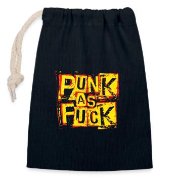Punk wie verdammt - Verschließbarer Geschenkbeutel aus Baumwolle (14x20cm) - Navy - Vorne