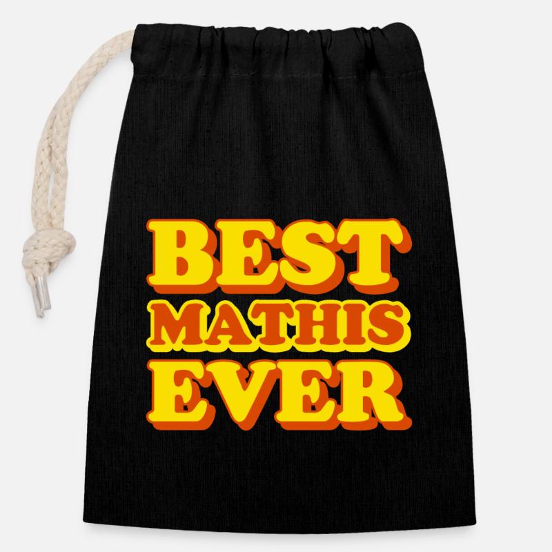 Mathis First Name Funny Gift - Closable cotton gift bag (14x20cm) - black