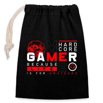PC Esports Graphics - Closable cotton gift bag (14x20cm) - black - Front