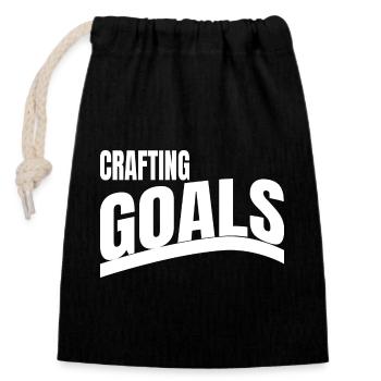 Équipe Innovation Jeu de Football Originalité Artistique - Sac cadeau en coton avec cordon (14 x 20 cm) - noir - Devant