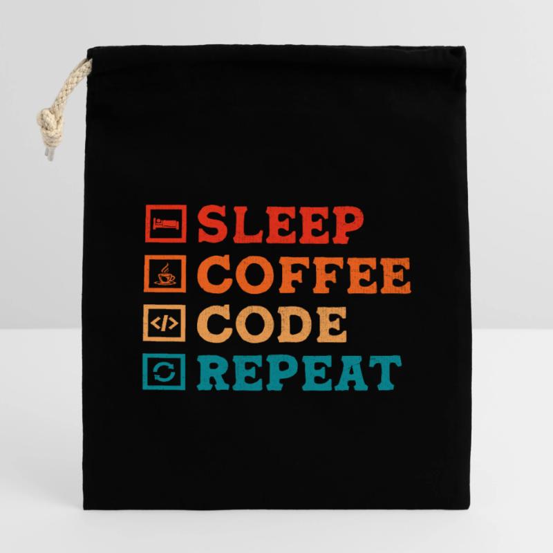 Kaffee-Codierung Programmierer Programmierer Entwickler Nerd Coff Verschließbarer Geschenkbeutel aus Baumwolle (14x20cm)