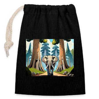 What Kind of Trees Are These german nursery rhymes - Closable cotton gift bag (14x20cm) - black - Front