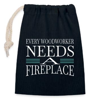 felling birthday gift forest work - Verschließbarer Geschenkbeutel aus Baumwolle (14x20cm) - Navy - Vorne