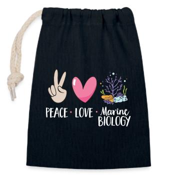 Marine Biology Ocean Marine Biologist - Closable cotton gift bag (14x20cm) - navy - Front
