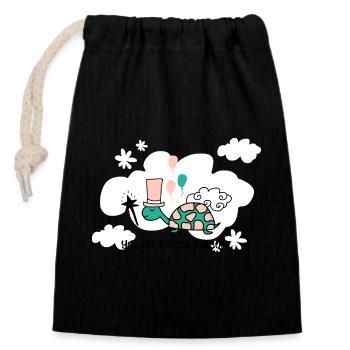 Conservation marine, vous êtes génial - Sac cadeau en coton avec cordon (14 x 20 cm) - noir - Devant