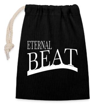 Cool Happy Rythme de Rythme De Parole De Blague Rythme - Sac cadeau en coton avec cordon (14 x 20 cm) - noir - Devant