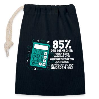 Mathe Mathematik Lehrer Rechner - Verschließbarer Geschenkbeutel aus Baumwolle (14x20cm) - Navy - Vorne