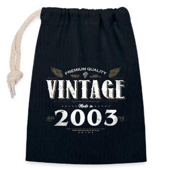 21 Years Old Vintage 2003 Limited Edition 21st - Closable cotton gift bag (14x20cm) - navy - Front
