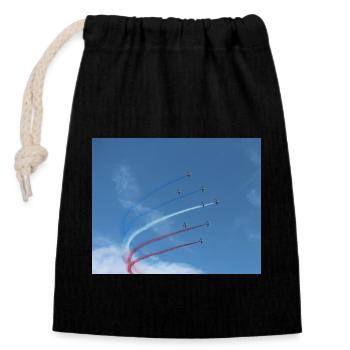 Patrouille de France - Sac cadeau en coton avec cordon (14 x 20 cm) - noir - Devant