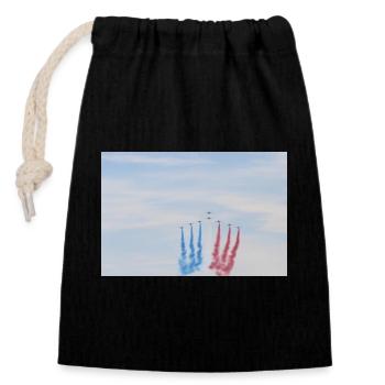 Patrouille de France - Closable cotton gift bag (14x20cm) - black - Front
