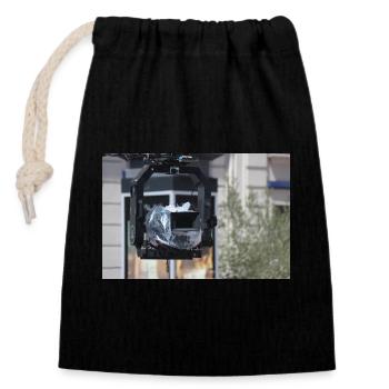 Cinema Camera Filmmaking - Closable cotton gift bag (14x20cm) - black - Front
