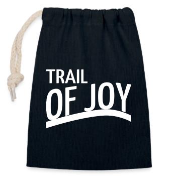 dictons drôles trouver le bonheur amusant - Sac cadeau en coton avec cordon (14 x 20 cm) - bleu marine - Devant