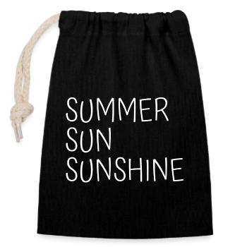 Summer Sun Sunshine Sommer Sonne Sonnenschein - Closable cotton gift bag (14x20cm) - black - Front