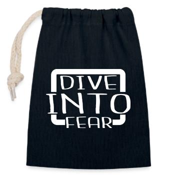 Daring Spirit Joke Adventure Activities - Closable cotton gift bag (14x20cm) - navy - Front