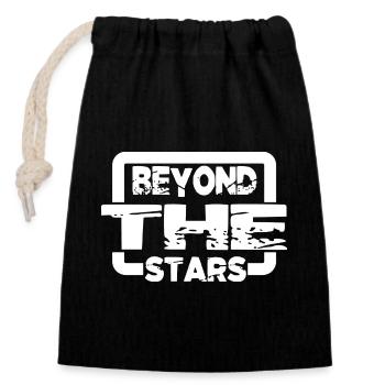 Interstellar Exploration Astronaut Birthday - Closable cotton gift bag (14x20cm) - black - Front