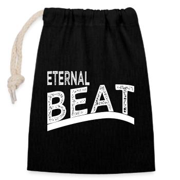Rythme Rythmique Énergie Cool Durable Classiques Geek - Sac cadeau en coton avec cordon (14 x 20 cm) - noir - Devant