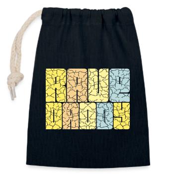 Rave Daddy EDM Techno Music Raver Party Festival - Sac cadeau en coton avec cordon (14 x 20 cm) - bleu marine - Devant