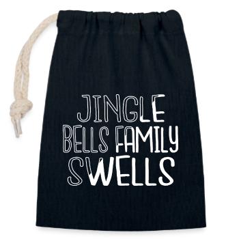 Dictons Citation Drôle Lumières De Noël Humour Blague - Sac cadeau en coton avec cordon (14 x 20 cm) - bleu marine - Devant