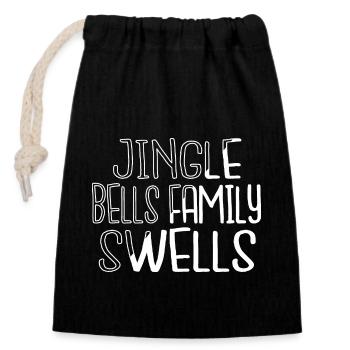Dictons Citation Drôle Lumières De Noël Humour Blague - Sac cadeau en coton avec cordon (14 x 20 cm) - noir - Devant